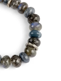 Mixed Stone Bracelet With Diamond Rondelles