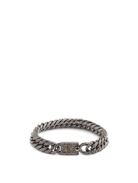 Silver Chain Bracelet With Diamonds