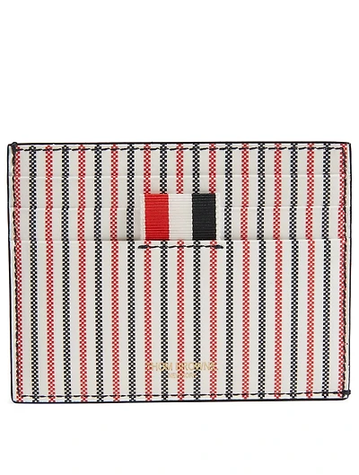 Double Sided Coated Card Holder In 3D Seersucker Print