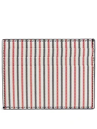 Double Sided Coated Card Holder In 3D Seersucker Print