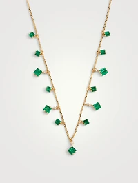 Fireworks 18K Gold Shaker Necklace With Emeralds And Diamonds