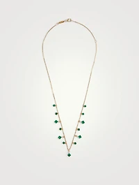 Fireworks 18K Gold Shaker Necklace With Emeralds And Diamonds