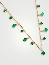Fireworks 18K Gold Shaker Necklace With Emeralds And Diamonds