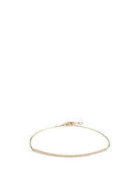 18K Gold Bar Bracelet With Diamonds
