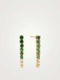 18K Gold Dream Links Earrings With Tsavorite And Canary Diamond