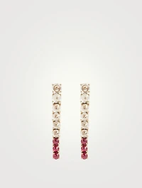 18K Gold Dream Links Earrings With White Sapphire And Ruby