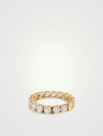 18K Gold Flexi Infinite Ring With White Sapphire