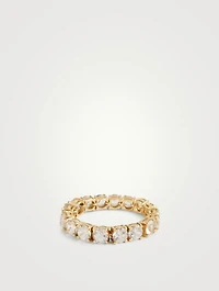 18K Gold Flexi Infinite Ring With White Sapphire