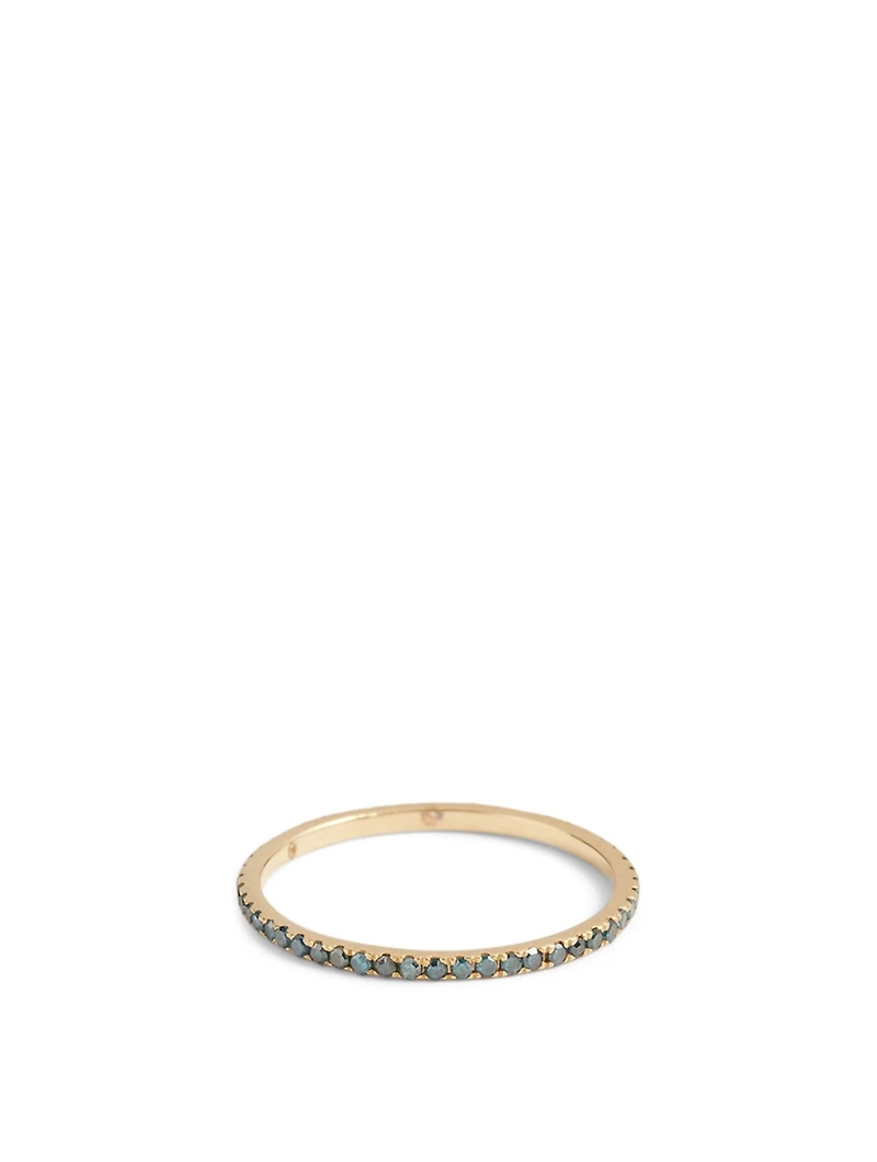 18K Gold Infinite Ring With Diamonds