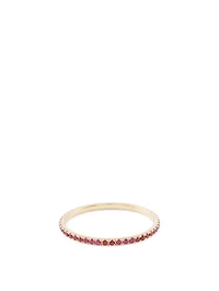 18K Gold Infinite Ring With Rubies