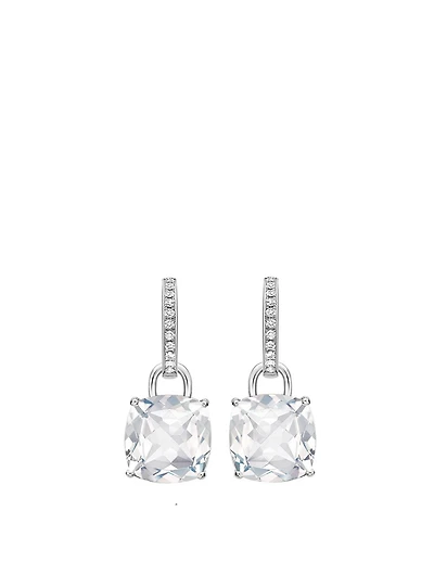 Kiki Classics 18K White Gold Earrings With White Topaz And Diamonds
