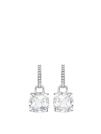 Kiki Classics 18K White Gold Earrings With White Topaz And Diamonds