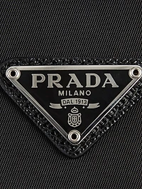 Nylon And Leather Crossbody Phone Bag