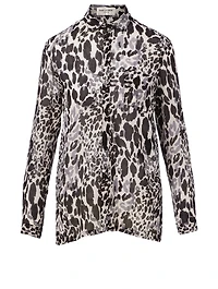 Cotton And Silk Shirt Leopard Print