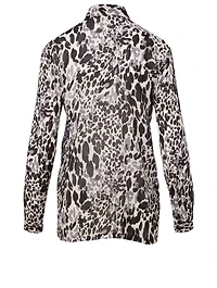 Cotton And Silk Shirt Leopard Print
