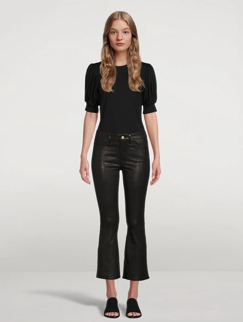Le Crop Mini Leather Pants
