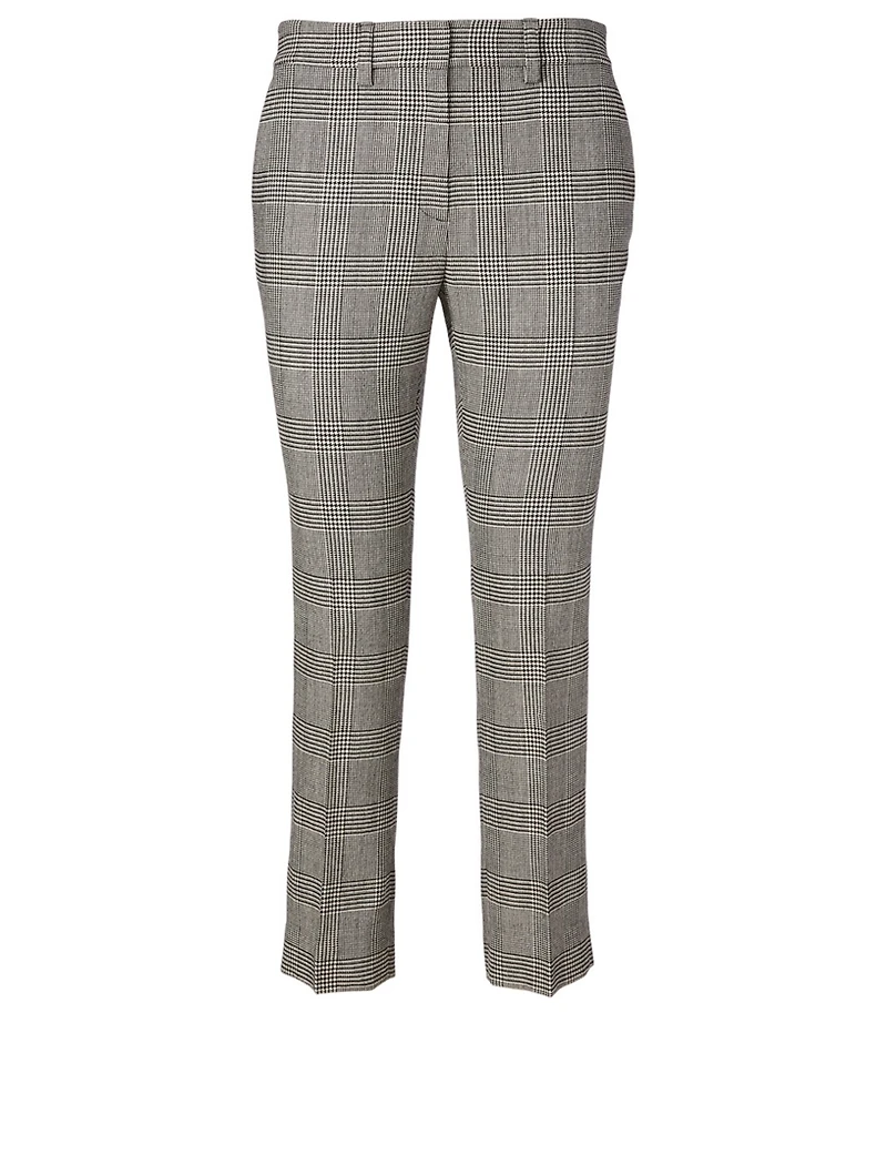 Perfect Wool-Blend Pants Plaid Print