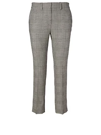 Perfect Wool-Blend Pants Plaid Print