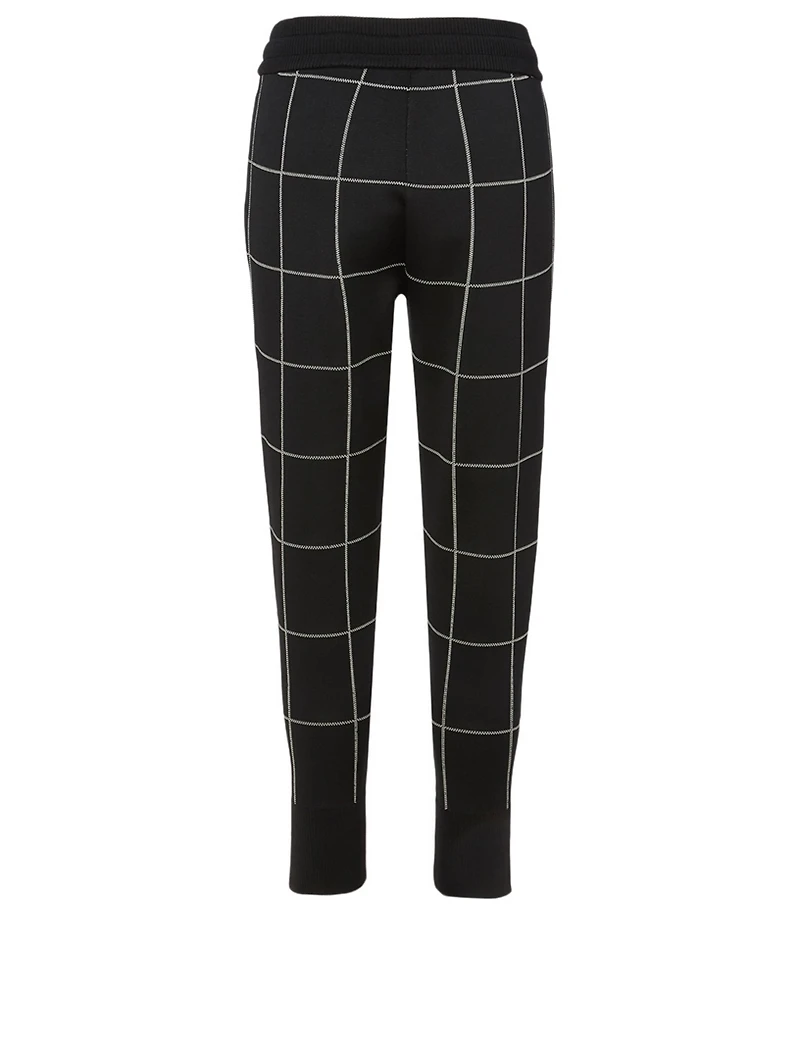 Jogger Pants Window Pane Print