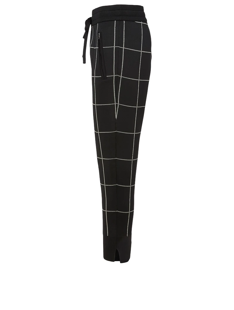 Jogger Pants Window Pane Print
