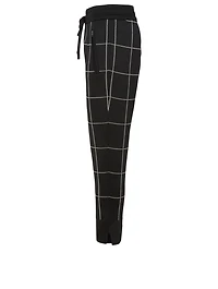 Jogger Pants Window Pane Print
