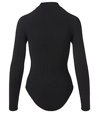 Long-Sleeve Bodysuit With Buttons