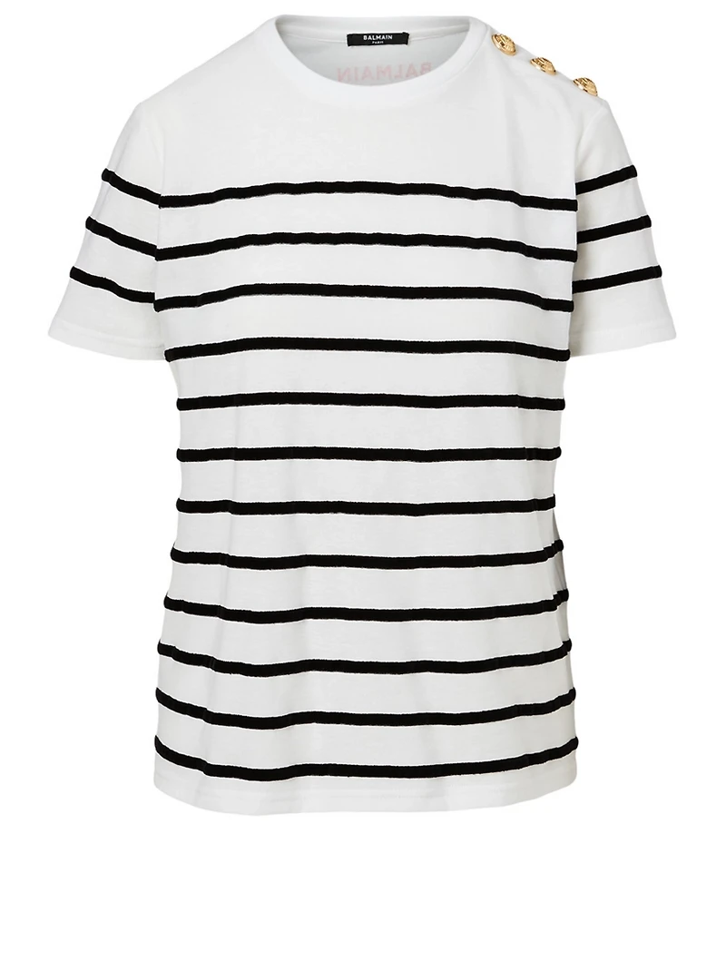 Cotton T-Shirt Striped Print