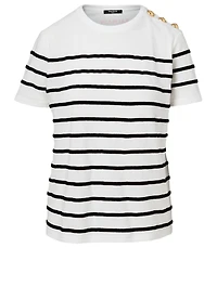Cotton T-Shirt Striped Print