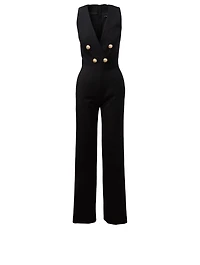 Wool Sleeveless Jumpsuit