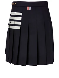 Wool Four-Bar Mini Skirt