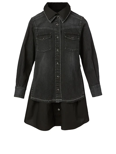 Cotton Denim Shirt Dress