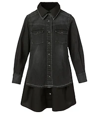 Cotton Denim Shirt Dress