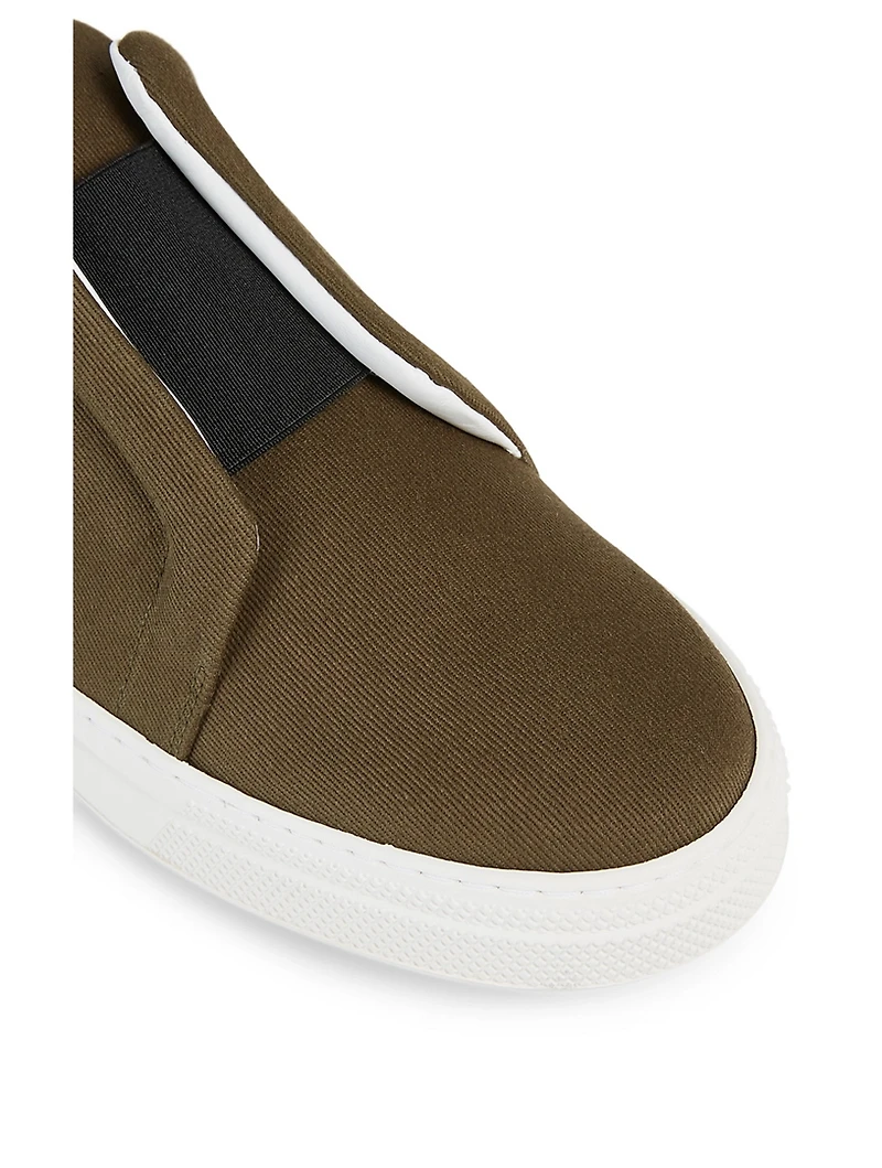 Cotton Drill Slip-On Sneakers