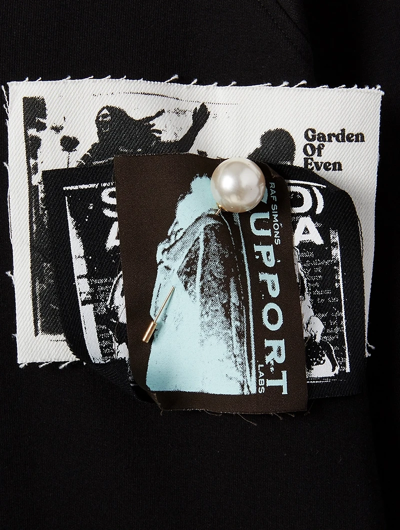 Cotton Oversized Hoodie With Patches