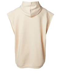 Smiley Cotton Sleeveless Hoodie