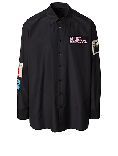 Cotton-Blend Shirt With Patches