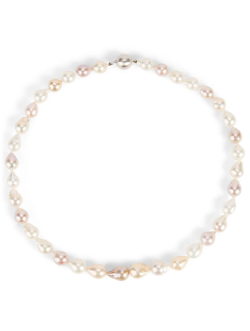 18K White Gold Pearl Necklace