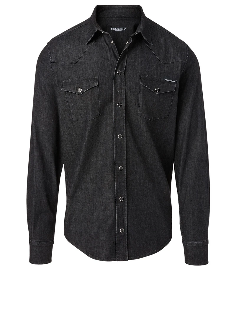 Denim Shirt With Inserts
