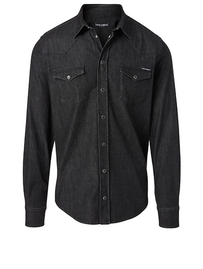 Denim Shirt With Inserts