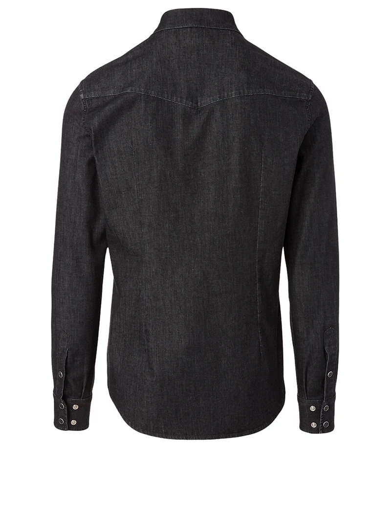 Denim Shirt With Inserts