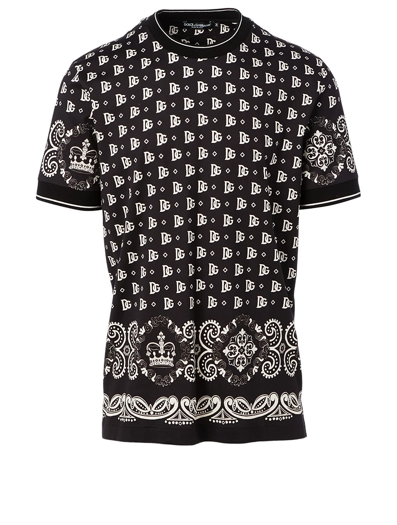 Cotton T-Shirt Bandana Print