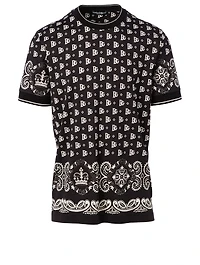 Cotton T-Shirt Bandana Print