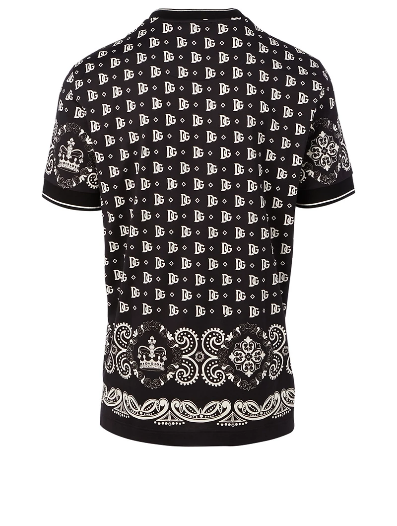 Cotton T-Shirt Bandana Print