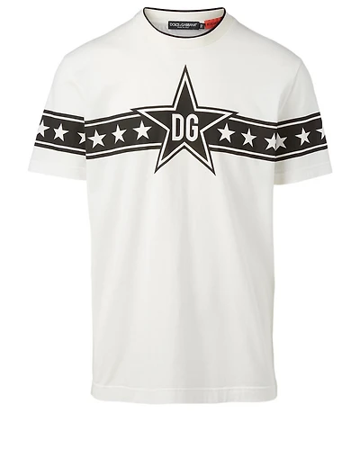 Cotton T-Shirt With Logo Star