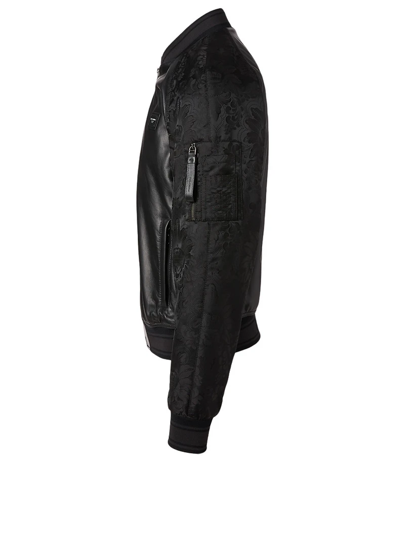 Leather Jacket With Logo Plaque