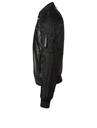Leather Jacket With Logo Plaque