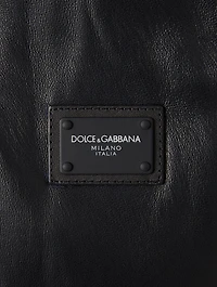 Leather Jacket With Logo Plaque