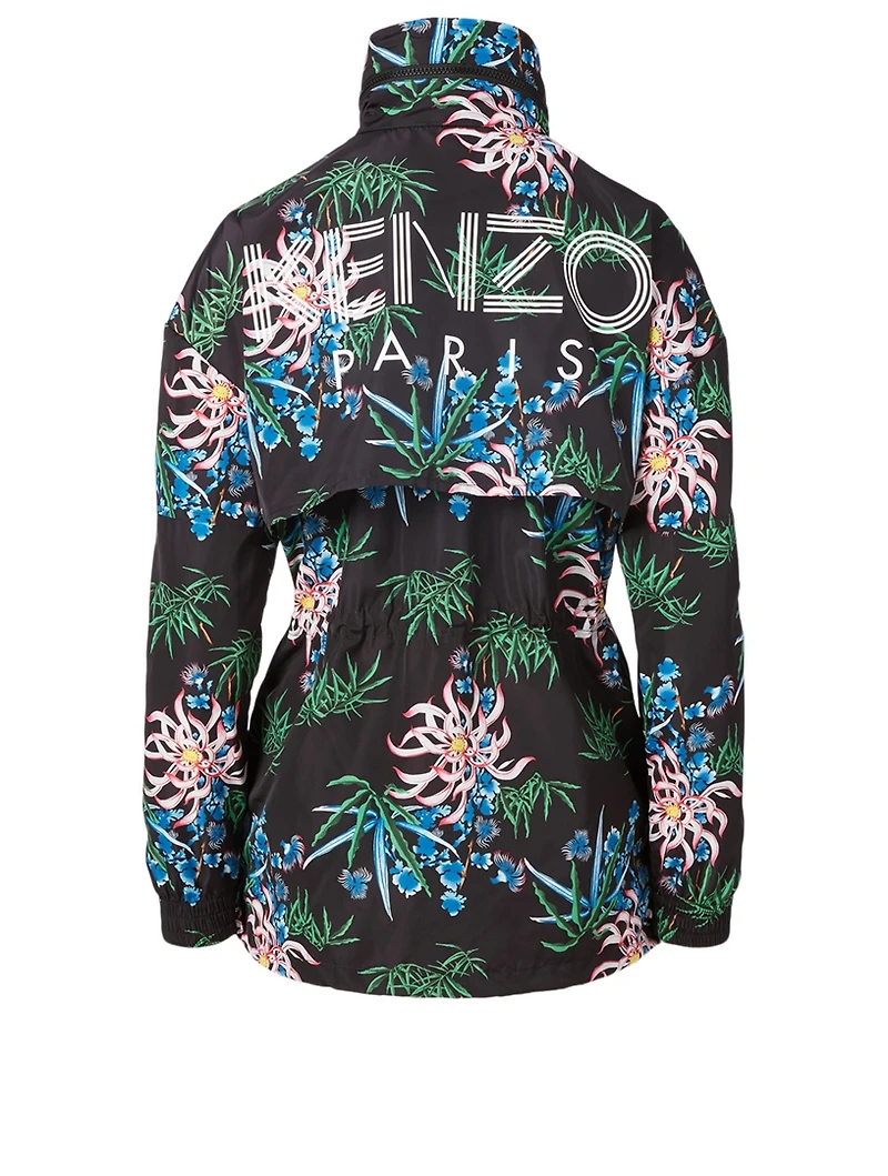 Drawstring Jacket Sea Lily Print