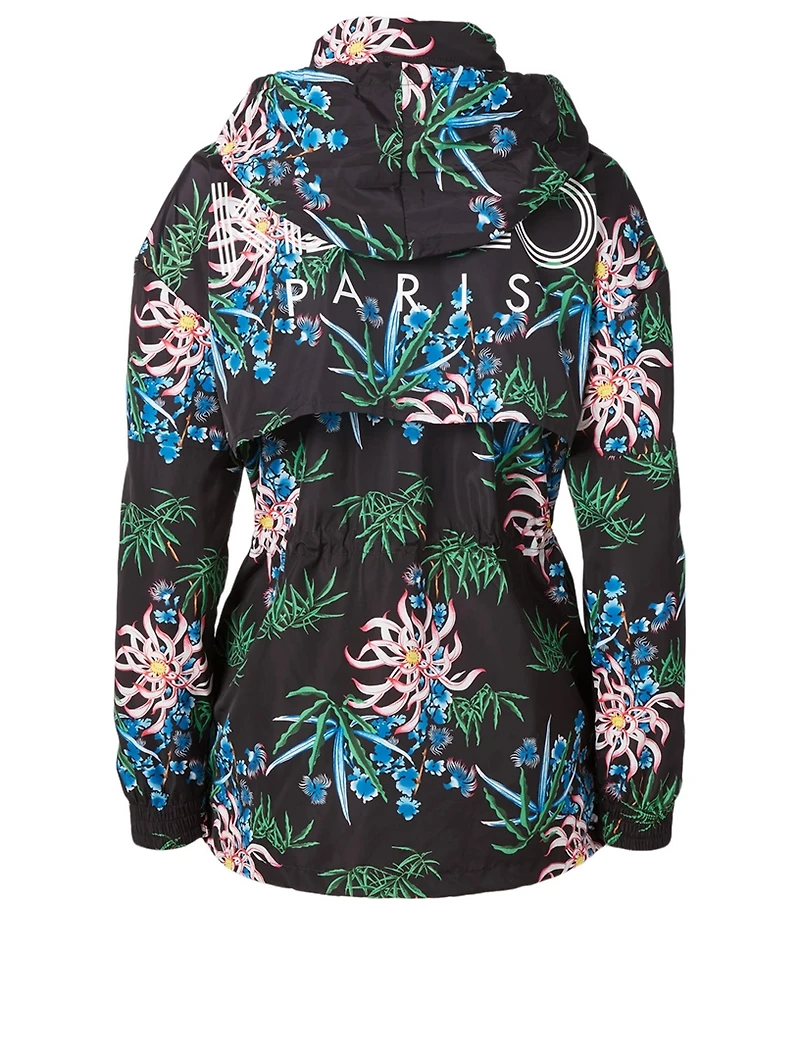 Drawstring Jacket Sea Lily Print