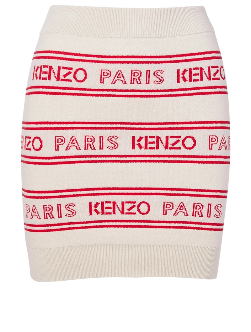 Jacquard Skirt Logo Print